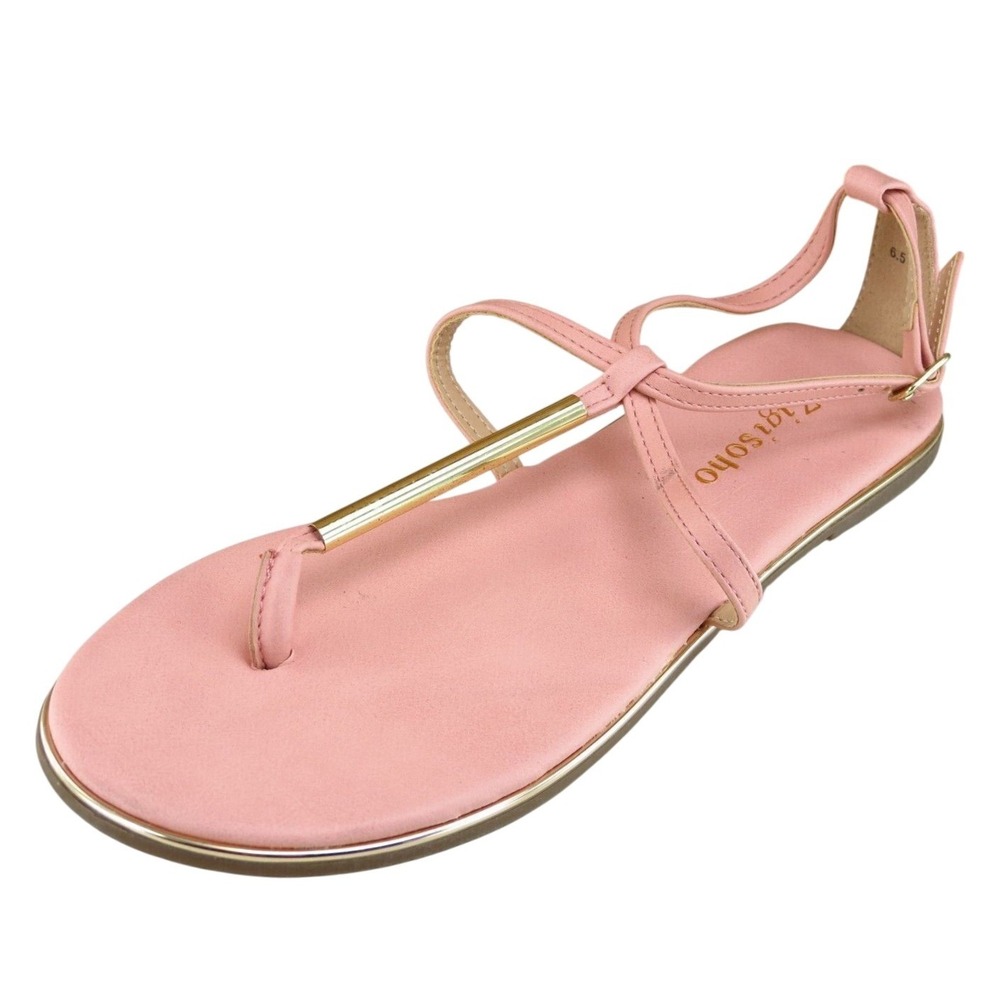 ZIGIsoho Size 6.5 M Women Sandal Thong Pink Synthetic Janette